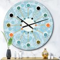 thumbnail image 2 of Designart 'Asian Floral Paisley Mid-Century Modern Wall Clock, 2 of 4