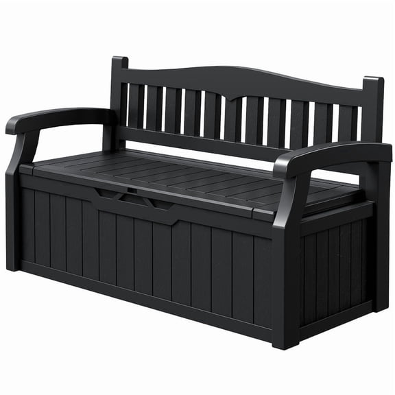 Devoko 82 Gallon Storage Patio Bench and Deck Box Organization Storage Combi for Patio, Garden