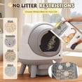 thumbnail image 3 of Homall Cute Cat-Ear Self-Cleaning Automatic Cat Litter Box with Smart Sensors, App Control & Health Monitoring,Gray, 3 of 7
