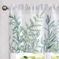 thumbnail image 2 of Green Leaf Curtain Valance for Windows Elegant Floral Rod Pocket Window Valances Plant Printed Short Curtains for Kitchen Bathroom 54 x 18 inch, 2 of 6