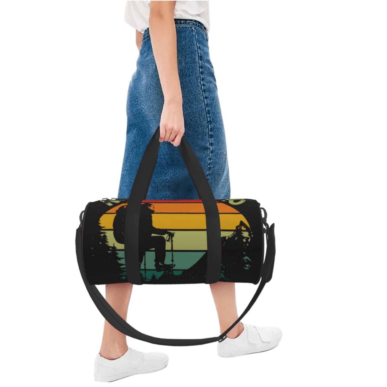 Vsdgher Not All Who Wander Are Lost 1 45L Foldable Duffel Bag, Sports Gym Bag,Overnight Bag, Portable Weekender Bag for Airplanes