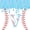 Light Blue V, variant on Manfei Cute Baseball Blackout Curtains, Cartoon Personalized Initial AWindow Curtains Pack of 2 (38x45 Each), Light Blue A
