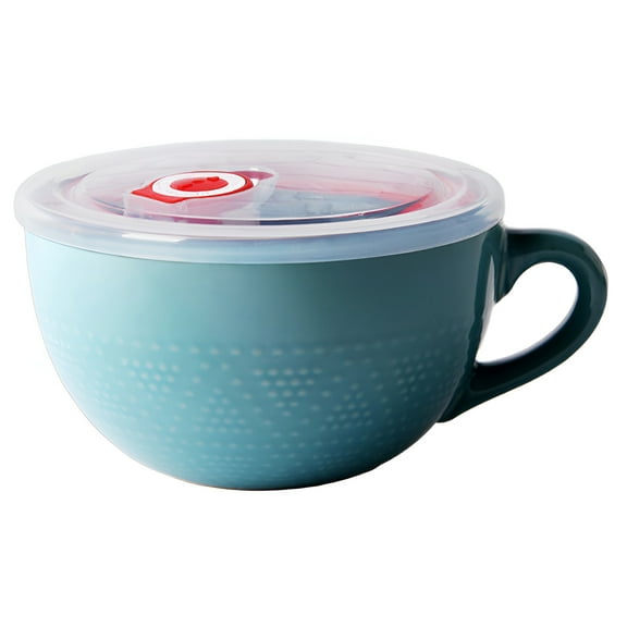 ACDANC Large Coffee Mug,Sturdy Ceramic Cup Soup Bowls with Handles,Holds Matcha Tea Cups,Lid Model,700Ml