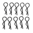 thumbnail image 3 of Clips de carrocería de metal en forma de R para coches RC, 10 piezas, aptos para escalas 1/5, 1/6, 1/8, 1/10, color negro, 3 of 8