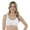 White, variant on 5006014 Comfortable Unlined Wireless Cotton Stretch Sports Bra with Front Closure