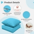 thumbnail image 3 of Snubbull Outdoor Deep Seat Cushion Set 24 X 24 X 6.5 Inch Splash-Proof & Fadeness Patio Furniture Cushions，Removable Outdoor Couch Cushions with Hidden Zipper & Adjustment Staps, Lake Blue, 3 of 8