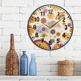 thumbnail image 3 of Yayeee Wall Clock Battery Operated 9.5" Silent Quartz Non-Ticking for Living Room Decor, Beige Retro Rainbow, 3 of 8