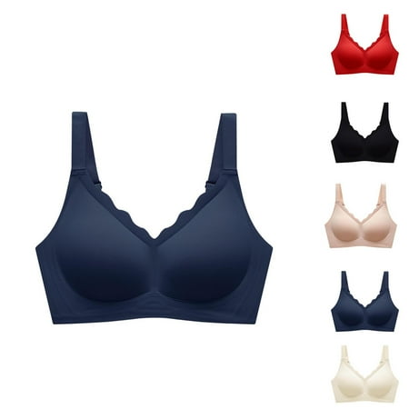 2024 Summer Savings! Abtuhar Womens Plus Size Bra Summer Wireless Bra for Womens Women s Solid Yoga Tank Top Underwear No Steel Ring Sexy Sling Strap Beauty Back Sports Bra