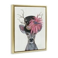 thumbnail image 4 of Stupell Industries Deer with Vintage Hat Animals & Insects Painting Gold Floater Framed Canvas Art Print Wall Art, 25 x 31, 4 of 10