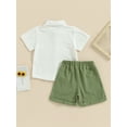 thumbnail image 4 of Hirigin Toddler Baby Boy Linen Outfit Button Down Shirt Plain Shorts Cute Infant Newborn Photoshoot Clothes Summer 2Pcs Set, 4 of 8