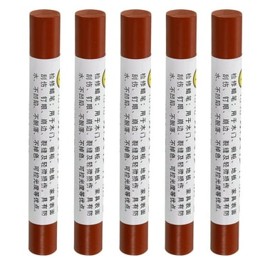 Furniture Repair Crayons Wax Filler Stick, Touch Up Pen Markers, Solid Cherry Red 5 Pack