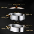 thumbnail image 4 of Stainless Steel Steamed Fish Pot, Multi Use Large Space Non Stick Transparent Fish Steam Pot Dishwasher Safe with Rack Lid for Seafood, 4 of 8