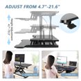 SIMBR Standing Desk 36 inches Computer Desk Fits Dual Monitor Height