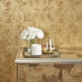 thumbnail image 5 of Tempaper Distressed Gold Leaf Metallic Gold Peel and Stick Wallpaper, 20.5" x 16.5', 5 of 8