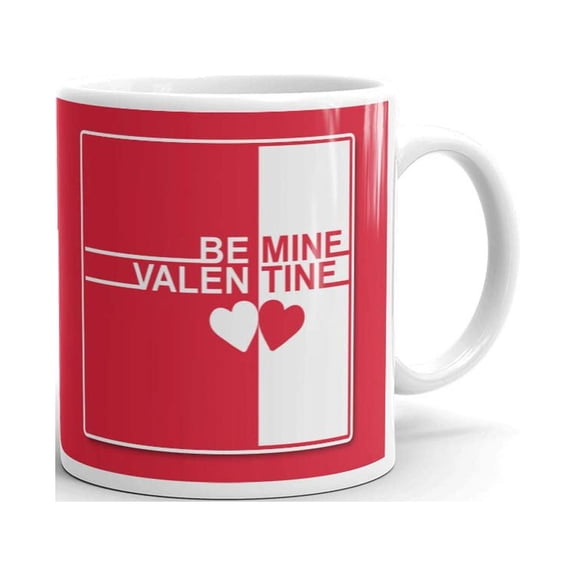 Be Mine Valentine Heart Coffee Tea Ceramic Mug Office Work Cup Gift 11oz
