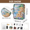 thumbnail image 3 of Haosy Accordion File Organizer Zipper Binder 500 Sheet 6-Tab Expanding File Folder Multi-Pocket 1.2 Inch 3 Ring Lion Home, 3 of 7