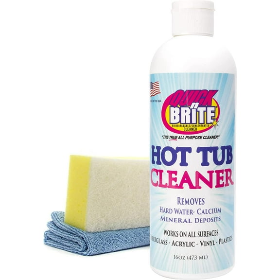 QB Hot Tub cleaner 16oz Kit with Sponge and Cloth