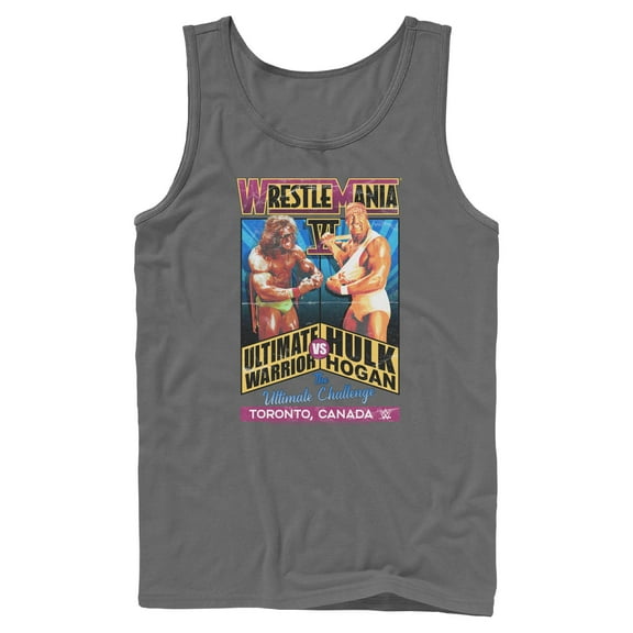 Mens WWE Hulk Hogan VS The Ultimate Warrior Poster Tank Top