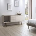 thumbnail image 3 of Utopia Modern Wide Dresser with 3 Drawers in Off White Cream Engineered Wood, 3 of 8