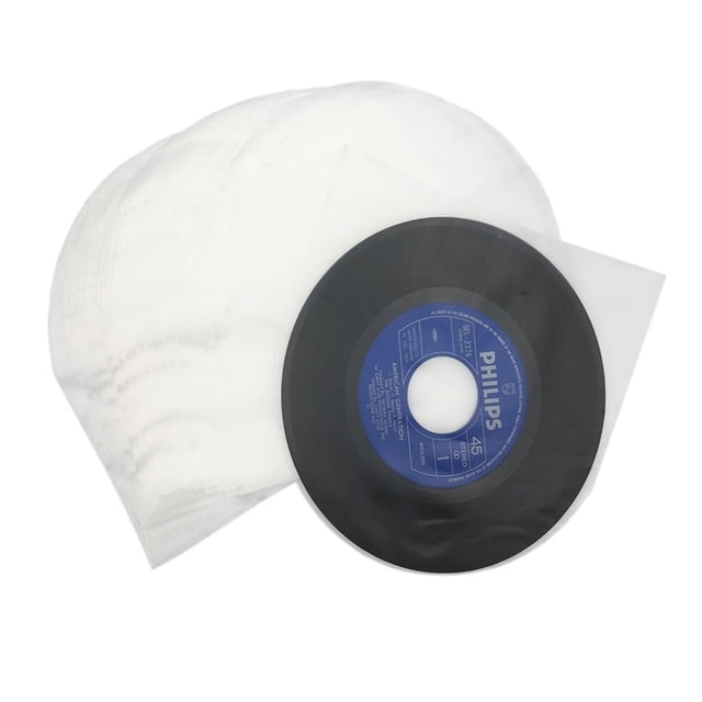 25/50PCS Clear Anti-static 3 Mil Plastic Vinyl Record Inner Sleeves For 7'' Record 45 RPM