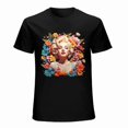 thumbnail image 1 of Marilyn Monroe Retro Floral Graphic Tee Shirt Marilyn Monroe Fans Aesthetic Art of Portraits Unisex Shirt, 1 of 4