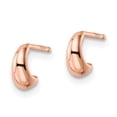 thumbnail image 2 of Auriga Fine Jewelry 925 Sterling Silver Polished Rose-tone Hoop Post Earrings for Women, 2 of 5