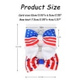 thumbnail image 3 of 3-Pack Patriotic Hair Bows Girls' Festive Headband Accessories, 3 of 3