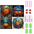 thumbnail image 1 of 4 Uds 5D DIY Taladro Calabaza Vidrieras Kit 30x30cm, 1 of 9