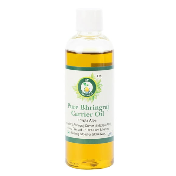 Bhringraj Oil Eclipta Alba Pure Natural Cold Pressed Bhringraj Hair Oil For Hair Growth Rare Herb Series 100ml 3.38oz By R V Essential