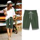 thumbnail image 2 of Pantalones Sueltos de Pierna Ancha para Mujeres Pantalones Cortos Sueltos Elásticos Casuales Pantalones de Pierna Ancha Recta con Bolsillo, 2 of 9