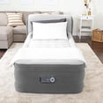 thumbnail image 4 of Sealy: Tritech 18" Air Mattress with 31" Headboard - Twin Size - Built-In AC Pump, Grey & White, Inflatable Bed, Firm Comfort, Storage Bag, 330 lb Cap, 4 of 9
