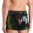 thumbnail image 4 of Rateoe Realistic Style Colorful Wolf A Mens Boxer Briefs Poly Spandex Performance Boxer Briefs Underwear Hem Boxer Briefs - Small, 4 of 8