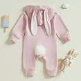 thumbnail image 6 of Gubotare Baby Romper Baby Boy Girl Zip up Sleep and Play, Footless, Long Sleeve 0 3 6 9 12 18 24 Months (Pink,0-3 Months), 6 of 9