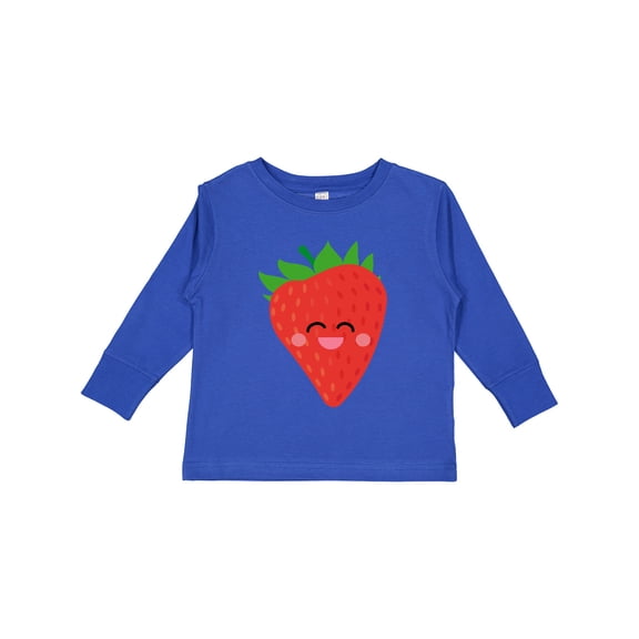 Inktastic Strawberry Kawaii Boys or Girls Long Sleeve Toddler T-Shirt