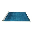 thumbnail image 2 of Ahgly Company Machine Washable Indoor Square Oriental Turquoise Blue Industrial Area Rugs, 8' Square, 2 of 4