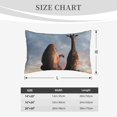 thumbnail image 4 of Pofeuu Elephant Giraffe On A Mountain Top Sunset Print Polyester Microfiber Plush Pillowcases, Super Soft and Cozy Pillow Case Covers with Envelop Closure（Pillow core not included）-20"x30", 4 of 6