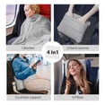 thumbnail image 7 of Regal Living 4 in 1 Cozy and Practical Travel Throw, Gray, 45 x 60, 7 of 7