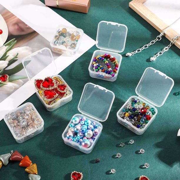LetCart Lot De 30 Petit Organisateur De Perles, 5,5 X 5,5 X 2 Cm BoîTes De Rangement En Plastique Transparent Avec Couvercle Pour Pilules, Bijoux, Articles De Bricolage Et Petites PièCes LetCart Lot De 30 Petit Organisateur De Perles, 5,5 X 5,5 X 2 Cm BoîTes De Rangement En Plastique Transparent Avec Couvercle Pour Pilules, Bijoux, Articles De Bricolage Et Petites PièCes