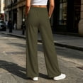 thumbnail image 4 of Edvintorg Wide Leg Yoga Pants for Women Plus Size Fashion Lightweight Stretch Loose Trouser Elastic Waisted Workout Pant with Pocket Womans Clothes Army Green S-3XL, 4 of 6