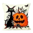 thumbnail image 2 of Halloween Pillow Covers Ghost Pumpkin Digital Print Spooky Throw Pillow Cases Decorative Cushion Covers Soft Home Decor for Sofa by OVFUIZ, 2 of 7