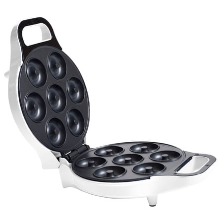 Chef Buddy Nonstick Mini Donut Maker Machine for At-Home Doughnuts (White)
