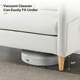 thumbnail image 3 of Ktaxon Loveseat Sofa with Side Bags 47" 2-Seat Small Couch with Wood Legs for Living Room Bed Room Beige Faux Leather, 3 of 11