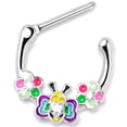 thumbnail image 4 of Body Candy 16G 316L Stainless Steel Septum Jewelry Butterfly Love Bug Tragus Cartilage Clicker 8mm, 4 of 6