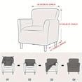 thumbnail image 2 of Xiao Hua Funda para sillón, 1 pieza, gris oscuro, tamaño S, funda elástica para silla individual, protectores para sillón, funda duradera para sillón, protectores de fácil instalación., 2 of 5