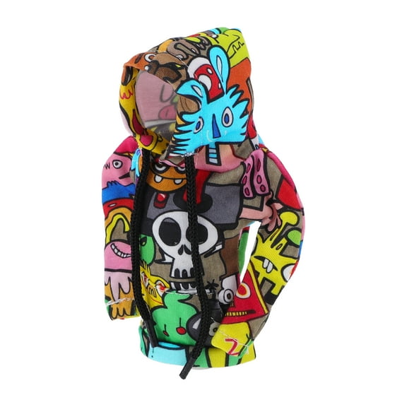 Unique Bargains Universal 15.5x11cm/6.1"x4.33" Gear Shift Knob Cover Decoration Stick Shifting Handle Protector Polyester 1 Pc Skeleton Hoodie Style Orange Green Red