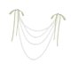 thumbnail image 4 of Decoración para respaldo de silla de boda, lazo de cinta, decoración para pasillo de boda con perla Verde, 4 of 8