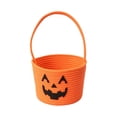 thumbnail image 6 of PLPPYFS Halloween Basket, Woven Cotton Rope Pumpkin Candy Basket, Cute Trick or Treat Bucket with Handle, Small Spooky Bins for Adults, Halloween Decoration Gift Bin Empty, 6 of 6