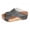 Grey, variant on Women's Cork Wedges Heels on Platform Slides Comfortable Open Toe Sandals Casual Dressy Summer Beach Shoes Beige 9