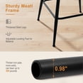thumbnail image 6 of 26"Bar Stools, 360° Swivel Counter Height Barstools Boucle Fabric Upholstered Bar Chairs with Rattan Back and Metal Legs for Kitchen Island Home Bar, 6 of 12