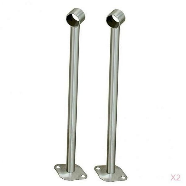 2 Pares de Soporte de Tubo de material acero Inoxidable para Armario, Barra de Cortina, Soporte para Colgar, 500 Mm